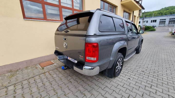 Canopy, window visors, hood guard installed on Volkswagen Amarok 2013