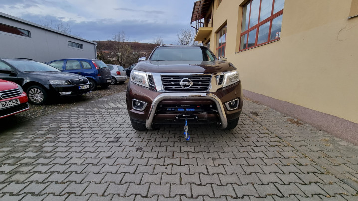Rollbar, winch, bullbar, side steps installed on Nissan Navara NP300 2019