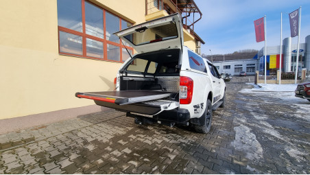 Cargo slie, canopy, window visors installed on Nissan Navara NP300 2020