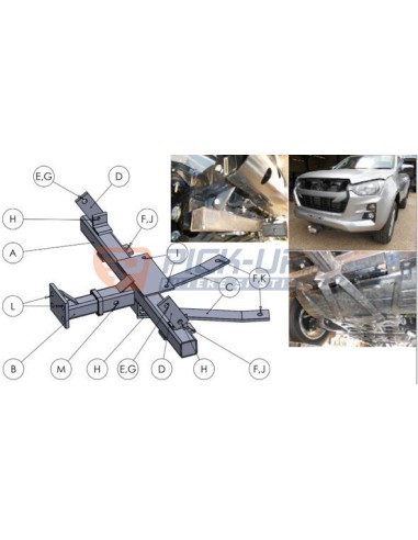 SNOW PLOW SUPPORT WAT ISUZU DMAX 2020+