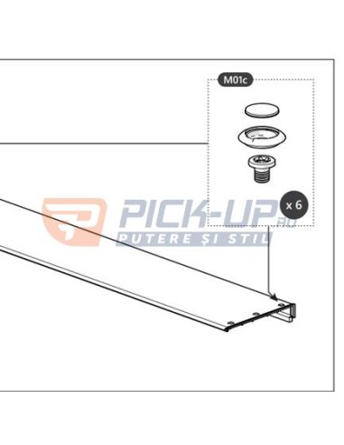 SET SOF SCREWS AND PLASTIC CAPS FOR MTR ROLL LER