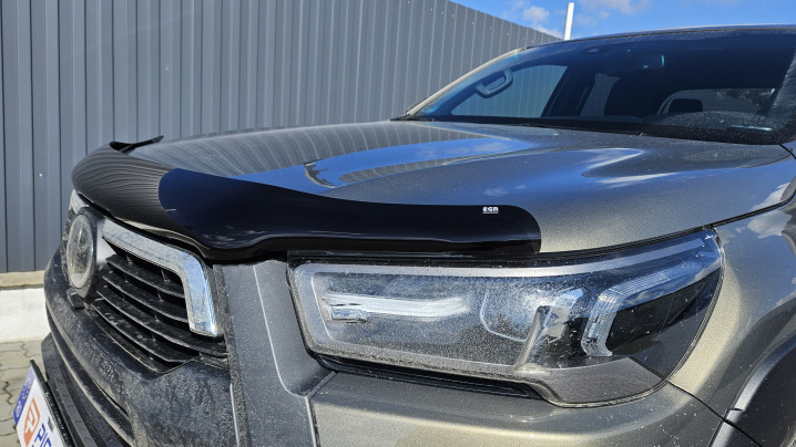 Bed liner, rail guard, hood guard installed on Toyota HIlux 2023