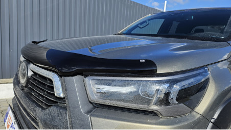 Bed liner, rail guard, hood guard installed on Toyota HIlux 2023