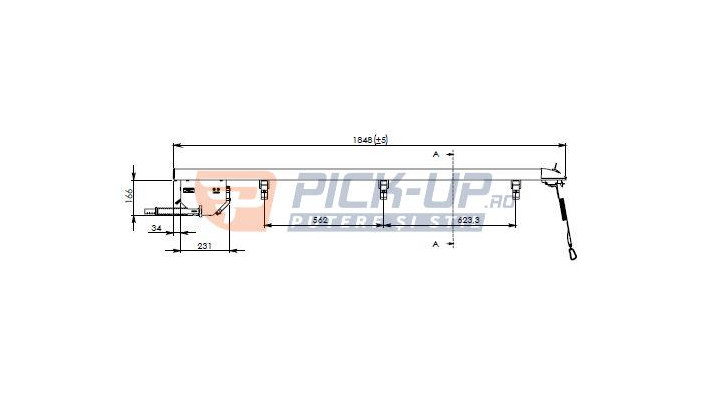 Csomagtérajtó zárás Toyota Hilux 2015-2025 MT RU