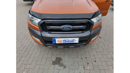 Window visors, hood guard, tailgate assistance installed on Ranger Wildtrak 2018