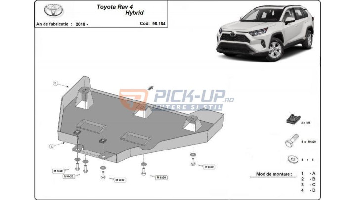 haspáncél Toyota RAV4 2024 SCP SHIELD