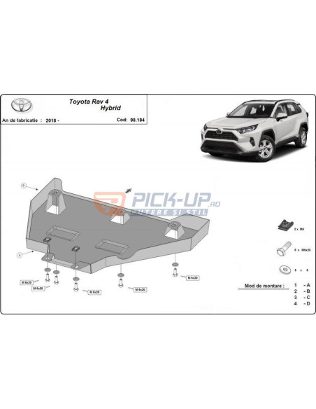 SCUT DIFERENTIAL SI REZERVOR ADBLUE 98184 TOYOTA RAV4 2018-