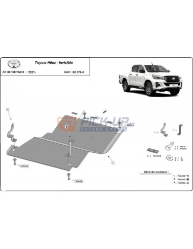 DIFFERENTIAL SHIELD  00.179-3 TOYOTA HILUX 2021-