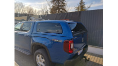 Canopy, bed liner, side steps, tailgate asistance installed on Volkswagen Amarok 2