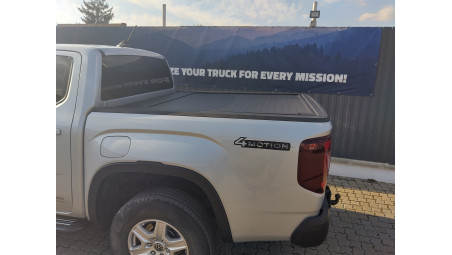 Roll Cover, bed liner, side steps installed on Volkswagen Amarok 2024