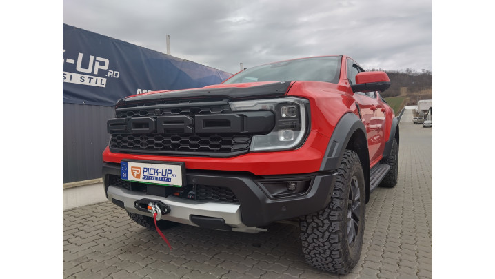 Montare troliu, suport troliu, deflector capota und geam pe Ford Ranger Raptor 2022