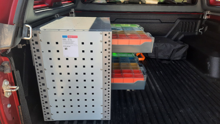Drawer Parts Storage installed on Toyota Hilux 2021