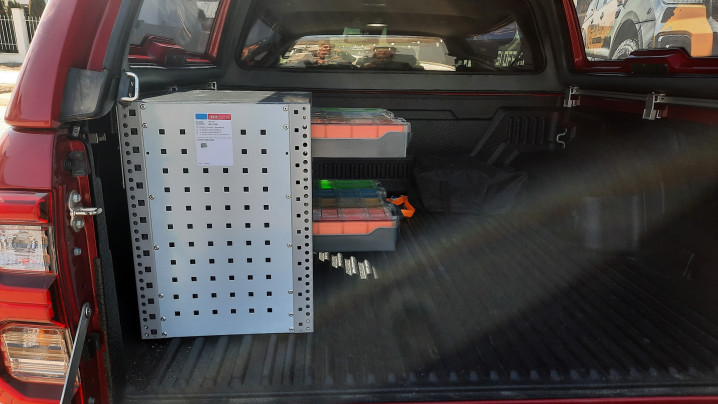 Drawer Parts Storage installed on Toyota Hilux 2021