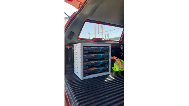 Drawer Parts Storage installed on Toyota Hilux 2021