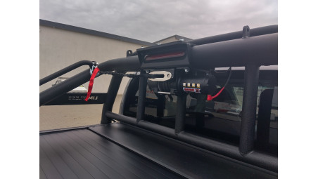 Bed liner, winch-winch plate, rollbar, rail guard installed on Toyota Hilux 2022