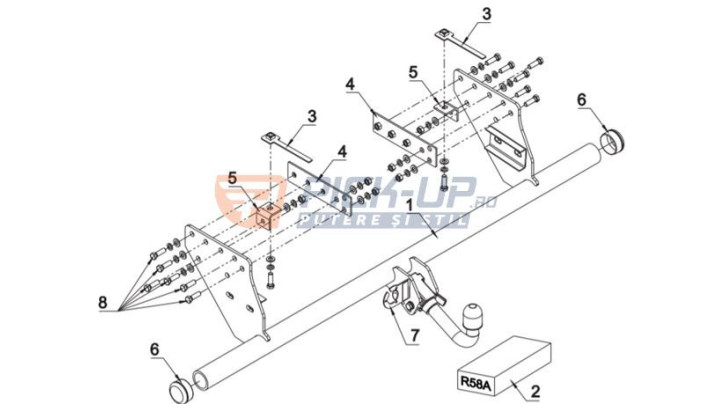 Carlig de remorcare Mitsubishi L200 2016 AUG CR