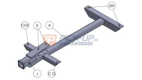 Plow install support  Volkswagen Transporter T5 WAT PVW66DT