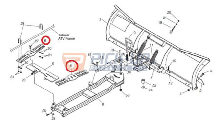 SET OF UNIVERSAL MOUNTING PLATES PLUG SNOW PATH PRO  SET OF UNIVERSAL MOUNTING PLATES PLUG SNOW PATH PRO