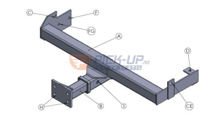 SNOW PLOW SUPPORT  WAT MITSUBISHI PAJERO 2000+ SNOW PLOW SUPPORT  WAT MITSUBISHI PAJERO 2000+
