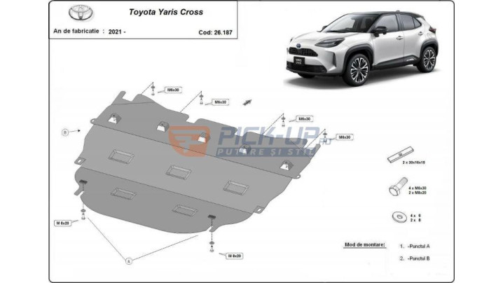 Motorhaspáncél Toyota Yaris 2021 SCP SHIELD