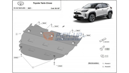 Motorhaspáncél Toyota Yaris 2021 SCP SHIELD