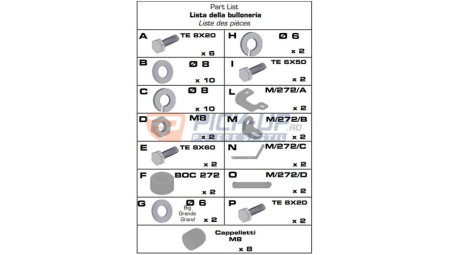 BULLBAR ATTACHMENT KIT MED 272 DAC DUSTER 2010-2017 BULLBAR ATTACHMENT KIT MED 272 DAC DUSTER 2010-2017