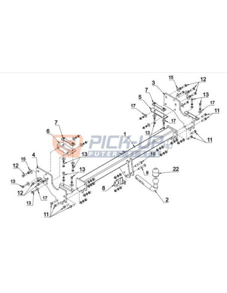 CARLIG DE REMORCARE IS04S ISUZU DMAX