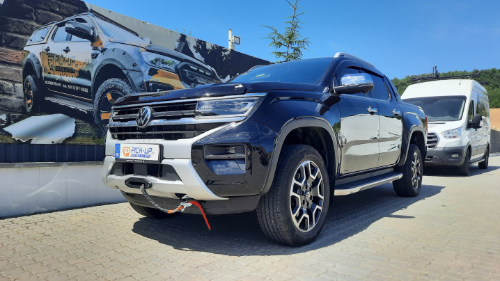 Winch-winch plate, hood guard installed on Volkswagen Amarok 2024
