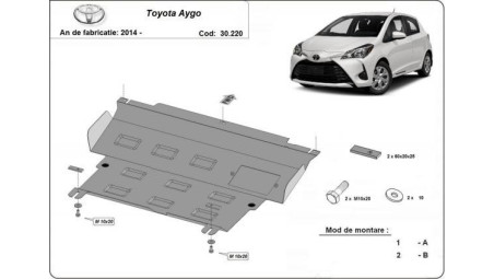 haspáncél Toyota AYGO 2022 SCP SHIELD
