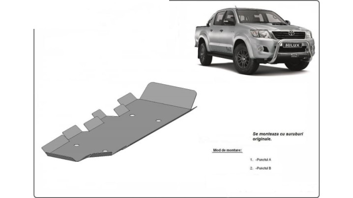 Tartályhaspáncél rögzítőkészlet Toyota Hilux 2015 RIV TARTÁLYhaspáncél