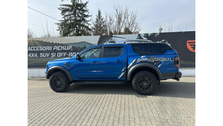 Alpha Type E+ Air Felépítmény, ablakterelő és motorháztető felszerelése a Ford Ranger Raptor 2025 modellen
