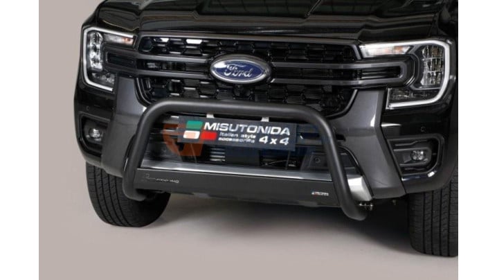 BULLBAR INOX FORD RANGER 2023+ NEGRU MED 525