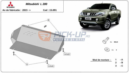 Hűtőhaspáncél Mitsubishi L200 2016SCP SHIELD