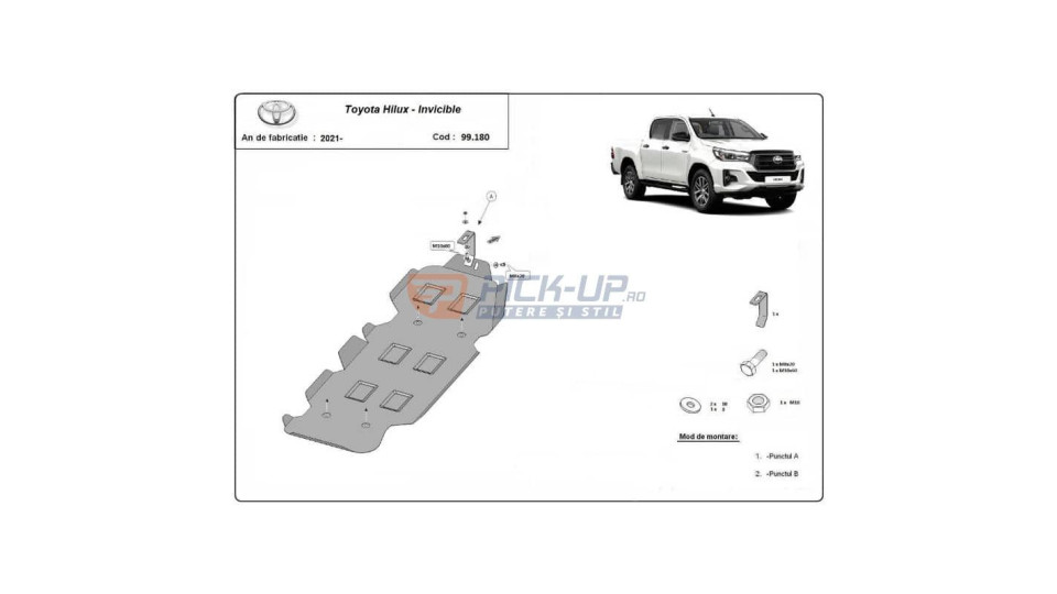 Schutzplatte Toyota Hilux 2022 SCP SCHUTZPLATTEREZ