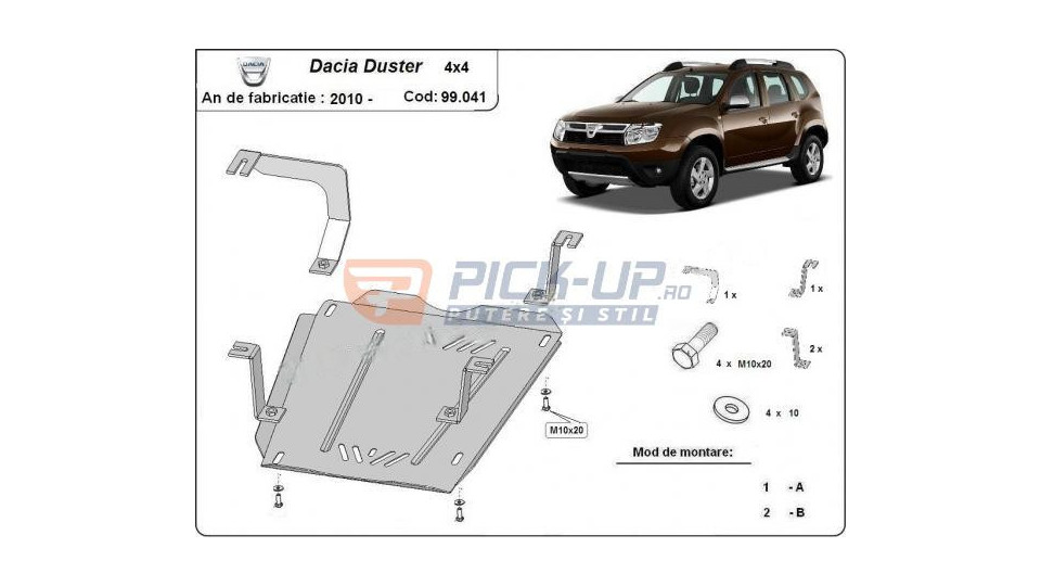 haspáncél Dacia Duster 2022 SCP SCUTREZ