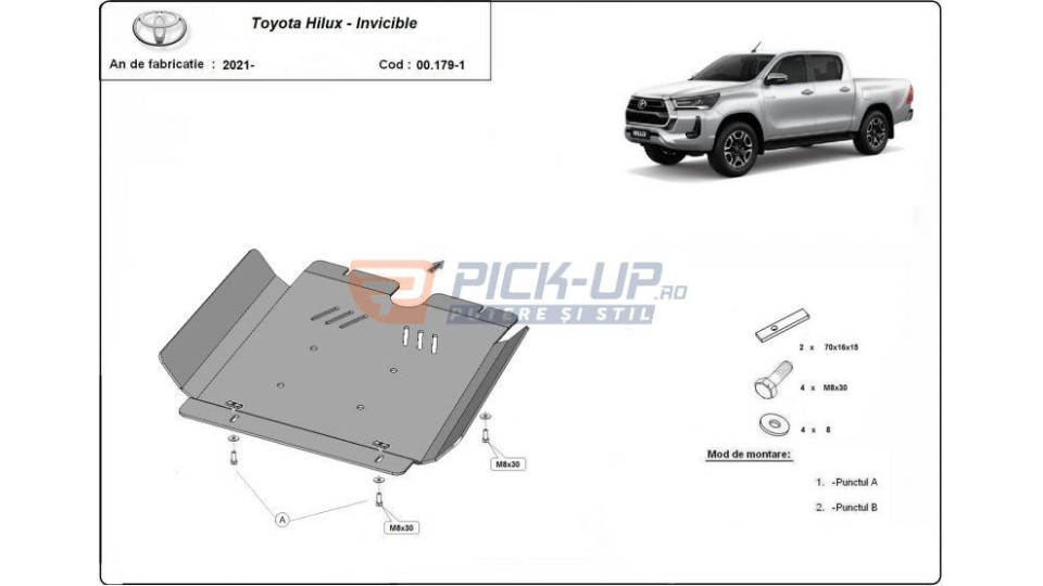 Schutzplatte Toyota Hilux 2022 SCP SCHUTZPLATTERAD