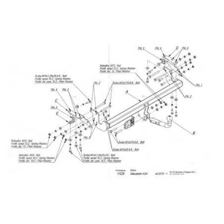 Carlig De Remorcare Y028+an7c Mitsubishi Asx 2010+