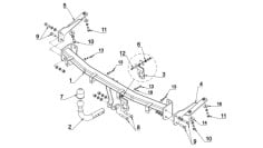 CARLIG DE REMORCARE K45S VW CADDY III