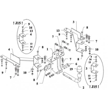 Carlig De Remorcare O53s-mp2ls Toyota Lc150