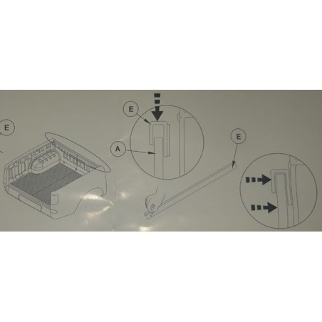 Cheder Aluminiu Capitonaj Bena 1300mm Prof Toy Hilux 2018+