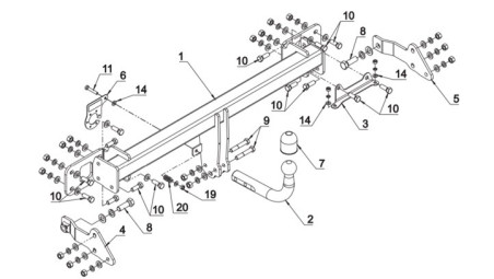 CARLIG DE REMORCARE AUG D48S MER C200 2014+