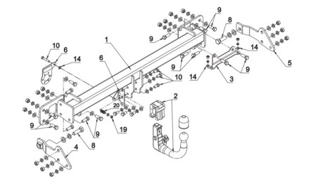 CARLIG DE REMORCARE AUG D48V MER C200 2014+ CARLIG DE REMORCARE AUG D48V MER C200 2014+