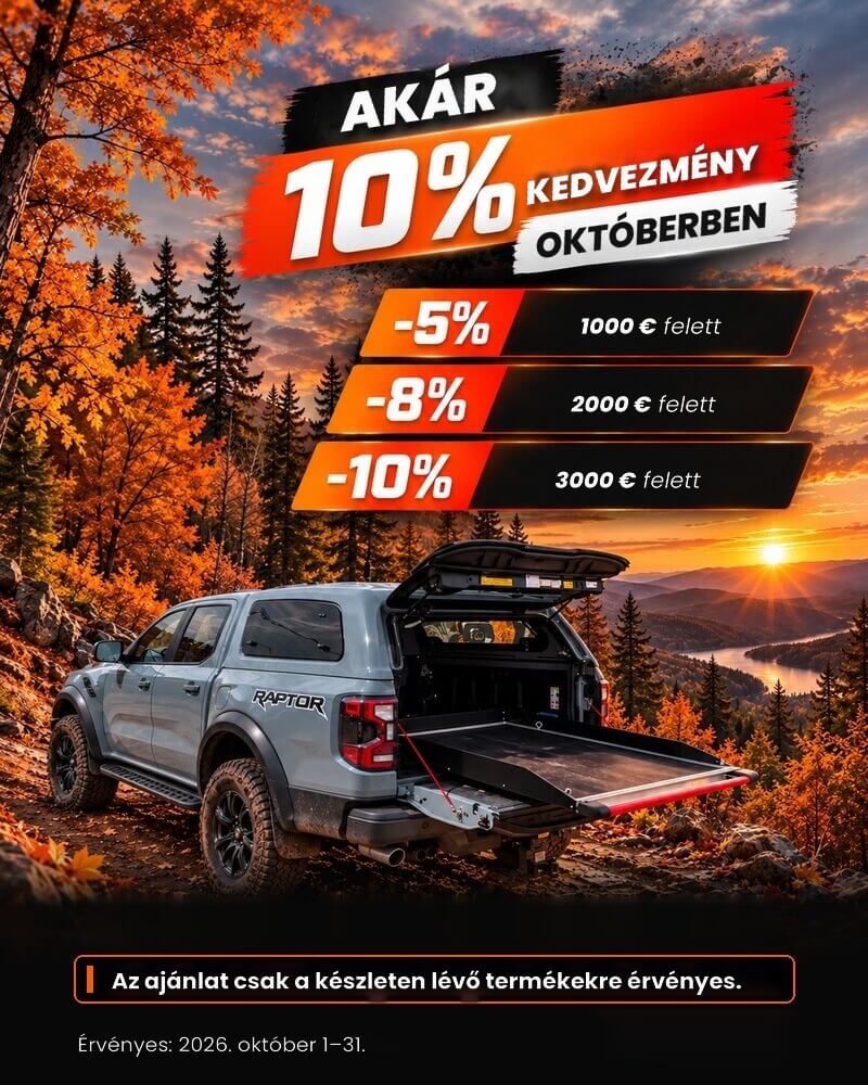 Pickup.ro októberi akció 2026: akár 10% kedvezmény – 5% 1.000 € felett, 8% 2.000 € felett, 10% 3.000 € felett. Érvényes 2026. október 1–31. között, csak a raktáron lévő termékekre.