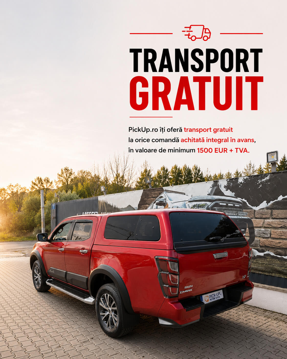 Transport gratuit pentru comenzi de peste 1500 EUR + TVA achitate integral în avans.
