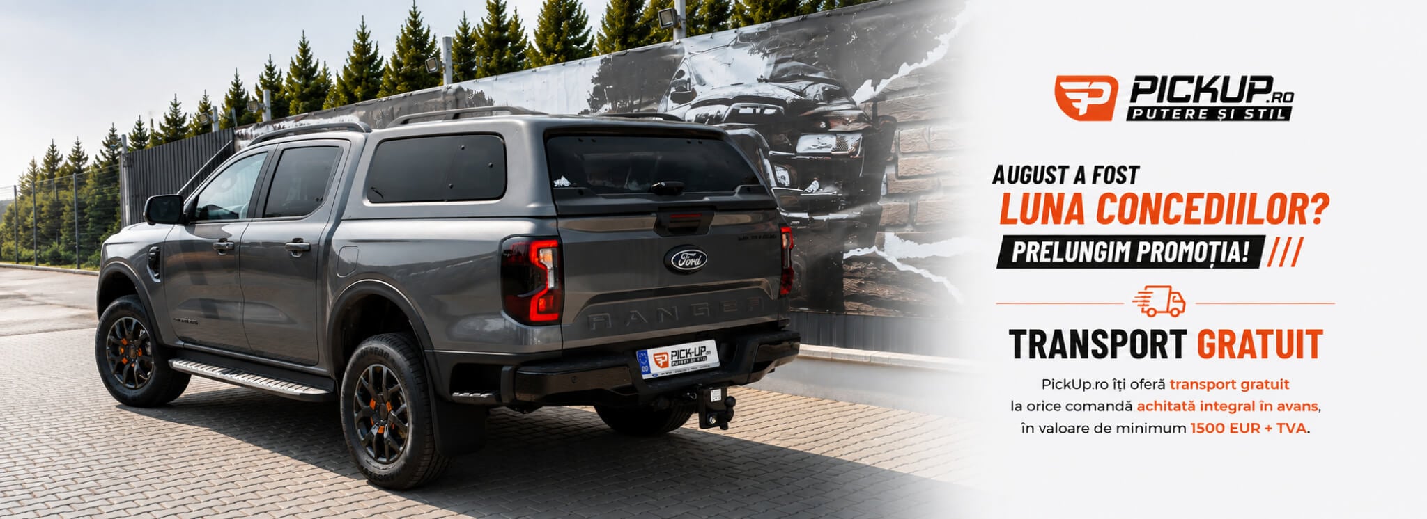 Transport gratuit în septembrie la comenzile PickUp.ro de minimum 1500 EUR + TVA